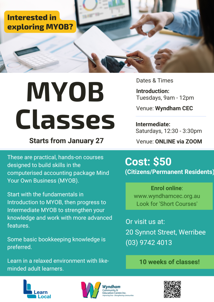 Intermediate MYOB Course - Online