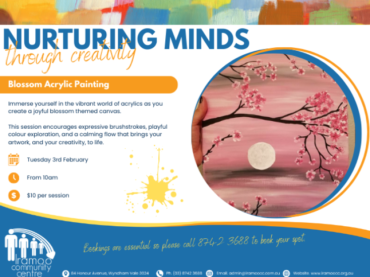 Nurturing Minds Art Classes - Blossom Acrylic Painting