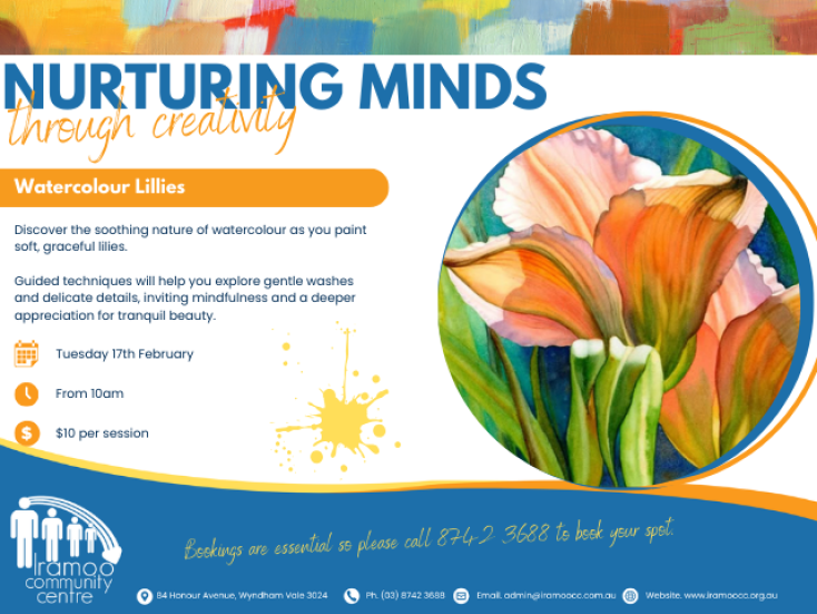 Nurturing Minds Art Classes - Watercolour Lillies