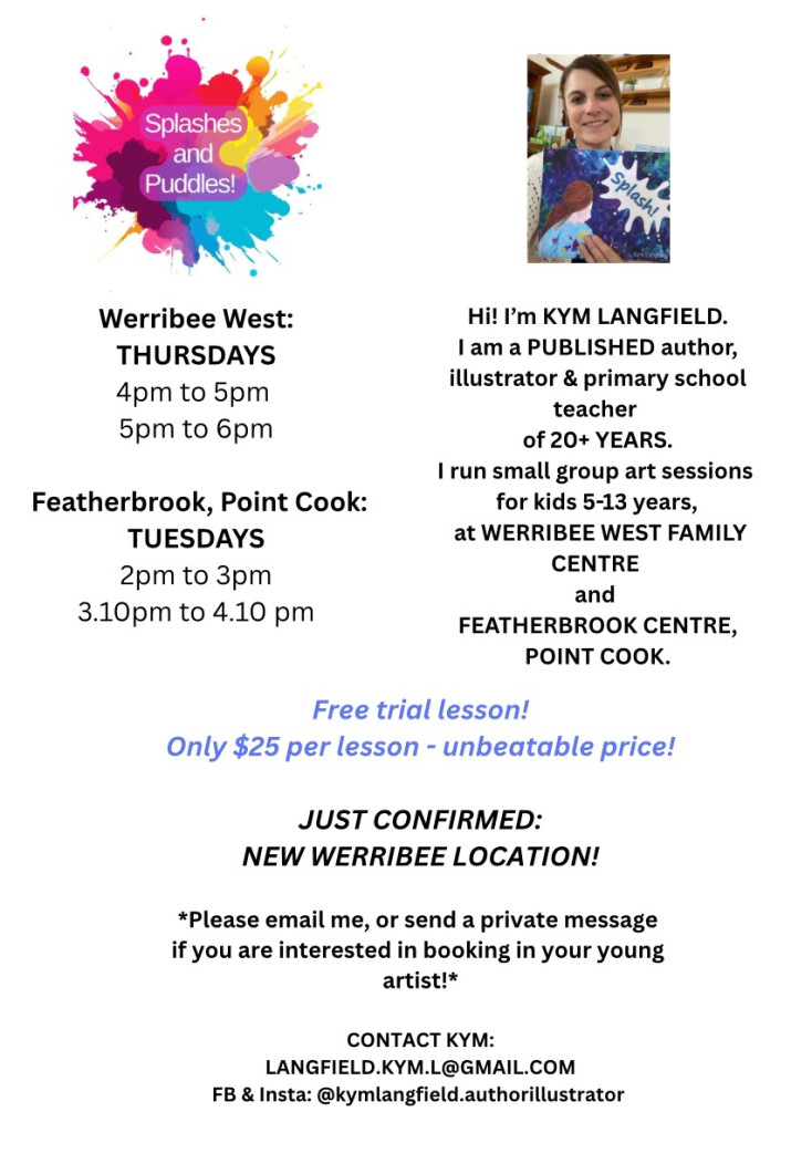 “Splashes & Puddles!” Art classes