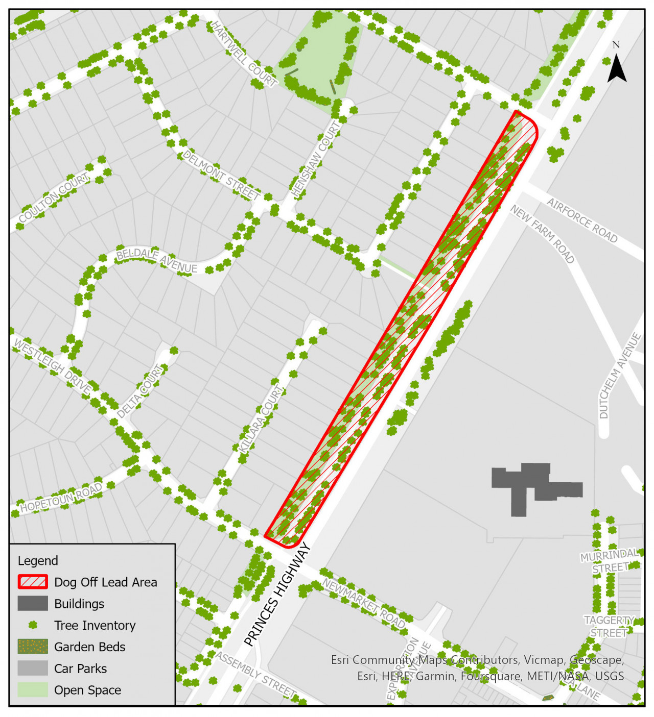 Princes Hwy, Westleigh Drive to Westleigh Drive (No Fence)