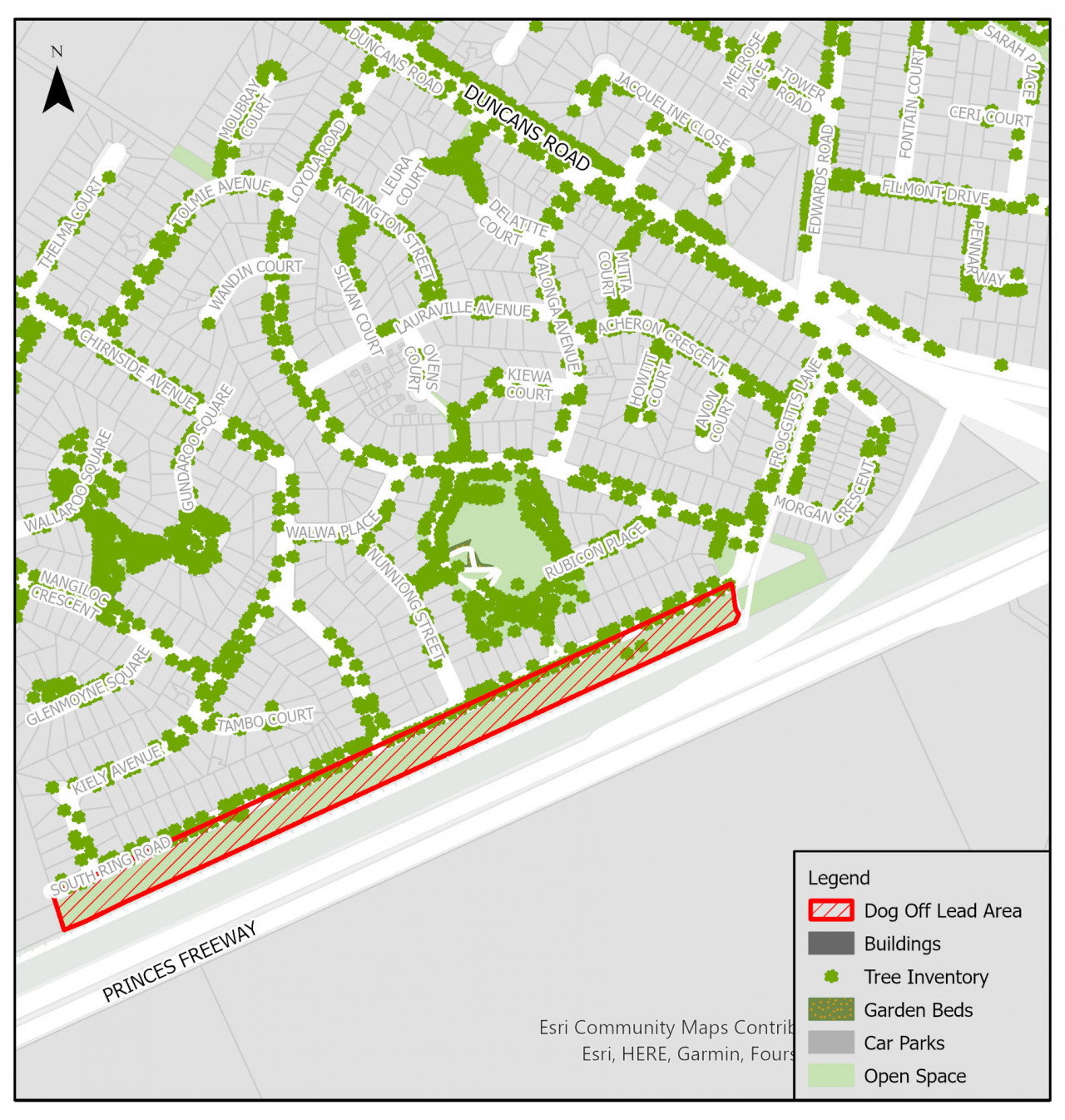 South Ring Road Easement (No fence)