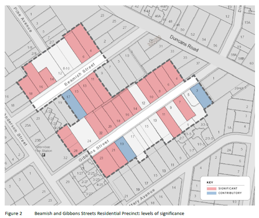 Heritage Review - Beamish and Gibbons Street 