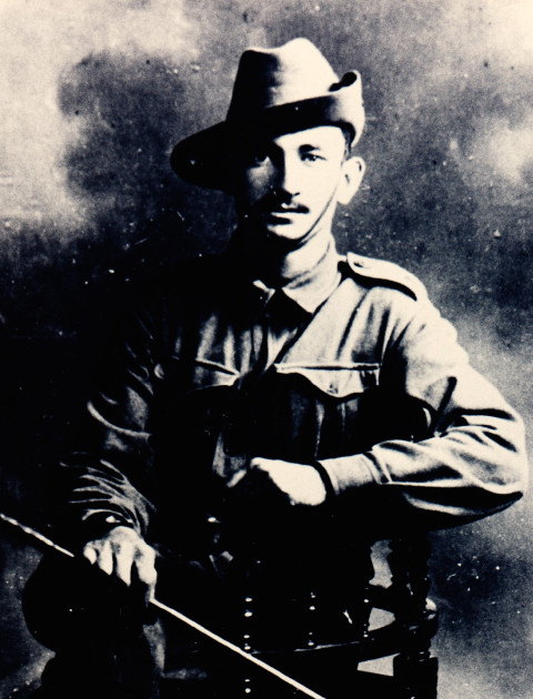 black and white image of a WW1 soldier