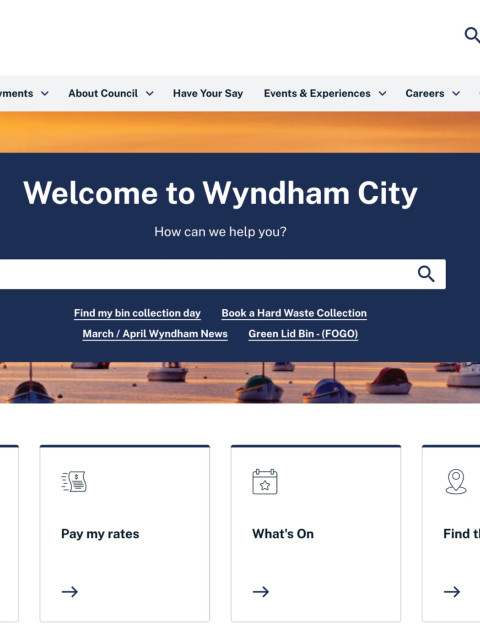 Homepage and Top Navigation