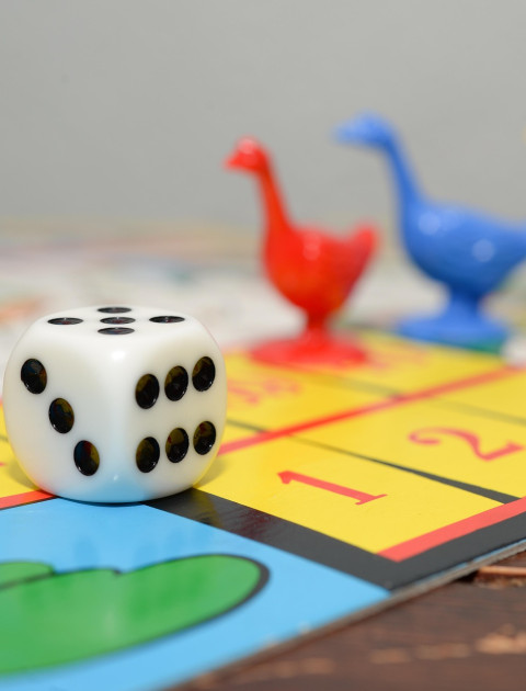 board game with dice