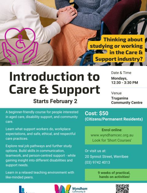 Introduction to Care & Support course at Truganina