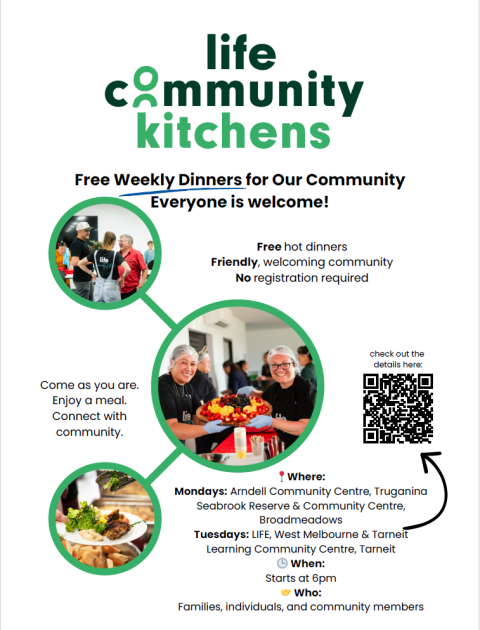 Free Sit-Down Dinners at Tarneit Community Learning Centre