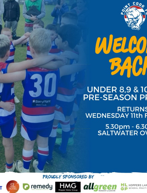 a flyer with kids in a circle with their arms around each other wearing blue, white and red sports tops