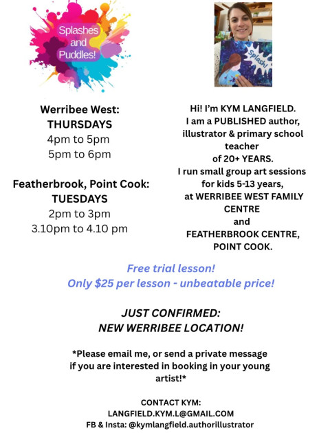 “Splashes & Puddles!” Art classes