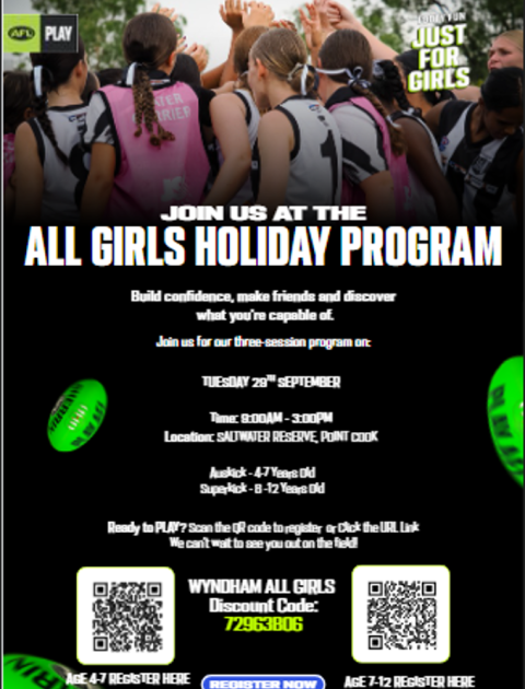 AFL All Girls Program Flyer
