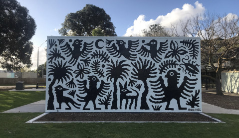 Mina Leunig mural