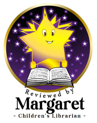 A star badge stating reviewed by Margaret, Children's Librarian