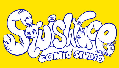 Squishface comic studio logo