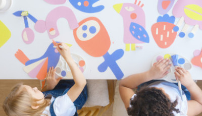 children doing collage