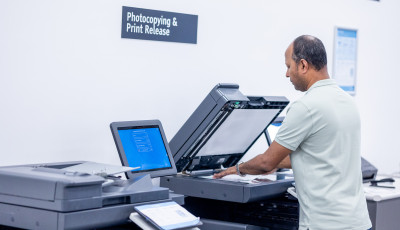 a man using the public printers at Hoppers Crossing library