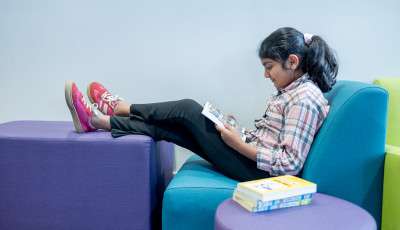 Reading at the library