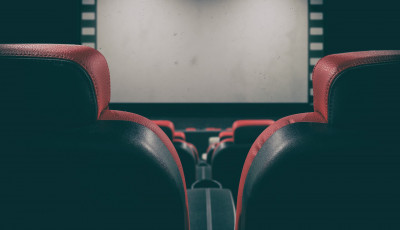 Empty movie theater.