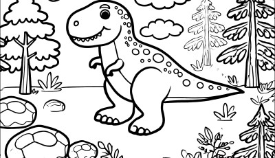 dinosaur colouring page
