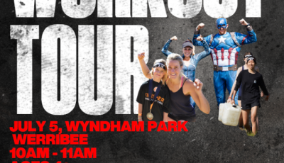 a flyer saying workout tour