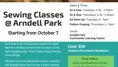 All Sewn Up - Advanced Sewing Class