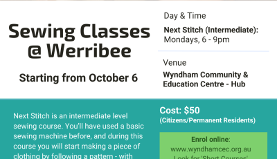 Next Stitch - Intermediate Sewing Course