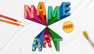 Name Art - Julia Gillard Library Tarneit - School Holiday Session 