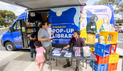 Family Fun Day at Wyndham Park Community Centre - Pop-Up Library Van - School Holiday Session 