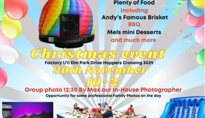 Mulit-coloured balloons, an inflatable dome, slider and games 