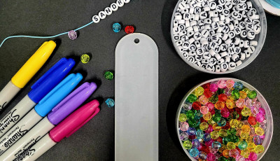 Bookmark and art supplies