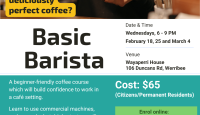 Basic Barista course at Werribee
