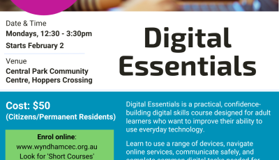 Digital Essentials course - Hoppers Crossing 