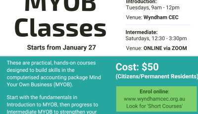 Intermediate MYOB Course - Online