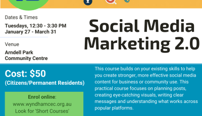 Social Media Marketing 2.0 course at Arndell Park
