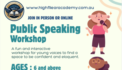 Public Speaking Workshop (Term 1 Holidays)
