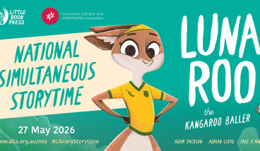 Illustration of Luna Roo, a cartoon kangaroo wearing a yellow and green top.
