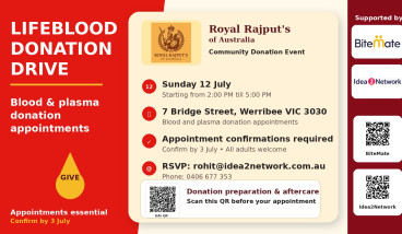 Lifeblood Donation Drive – Royal Rajput’s of Australia