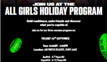 AFL All Girls Program Flyer