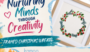 Nurturing Minds Through Creativity -  Framed Christmas Wreath